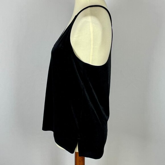 Vtg Y2K Abercrombie & Fitch Black Velvet Plunge Neck Halter Top Sz XS Whimsigoth - Picture 5 of 7